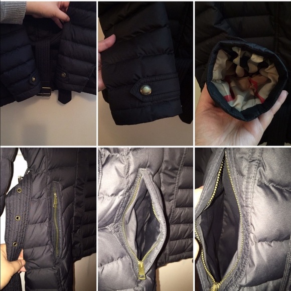Burberry Brit Black Down Hooded Puffer Coat - M - Picture 7 of 7